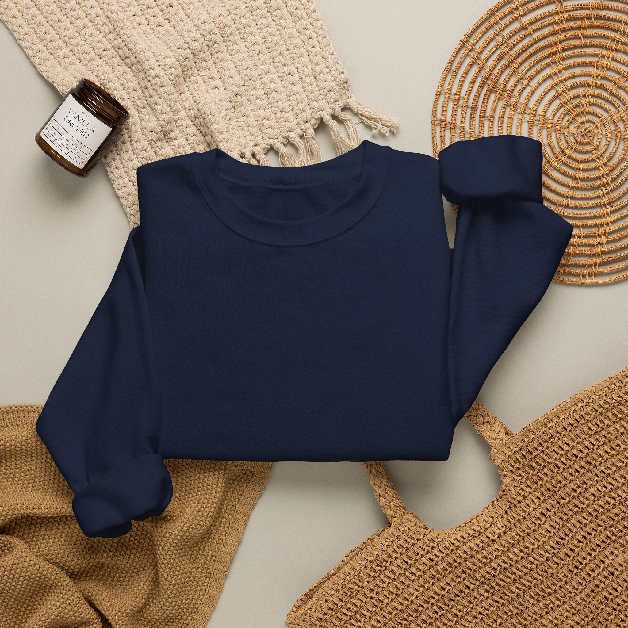 Klasik bisiklet yaka sweatshirt