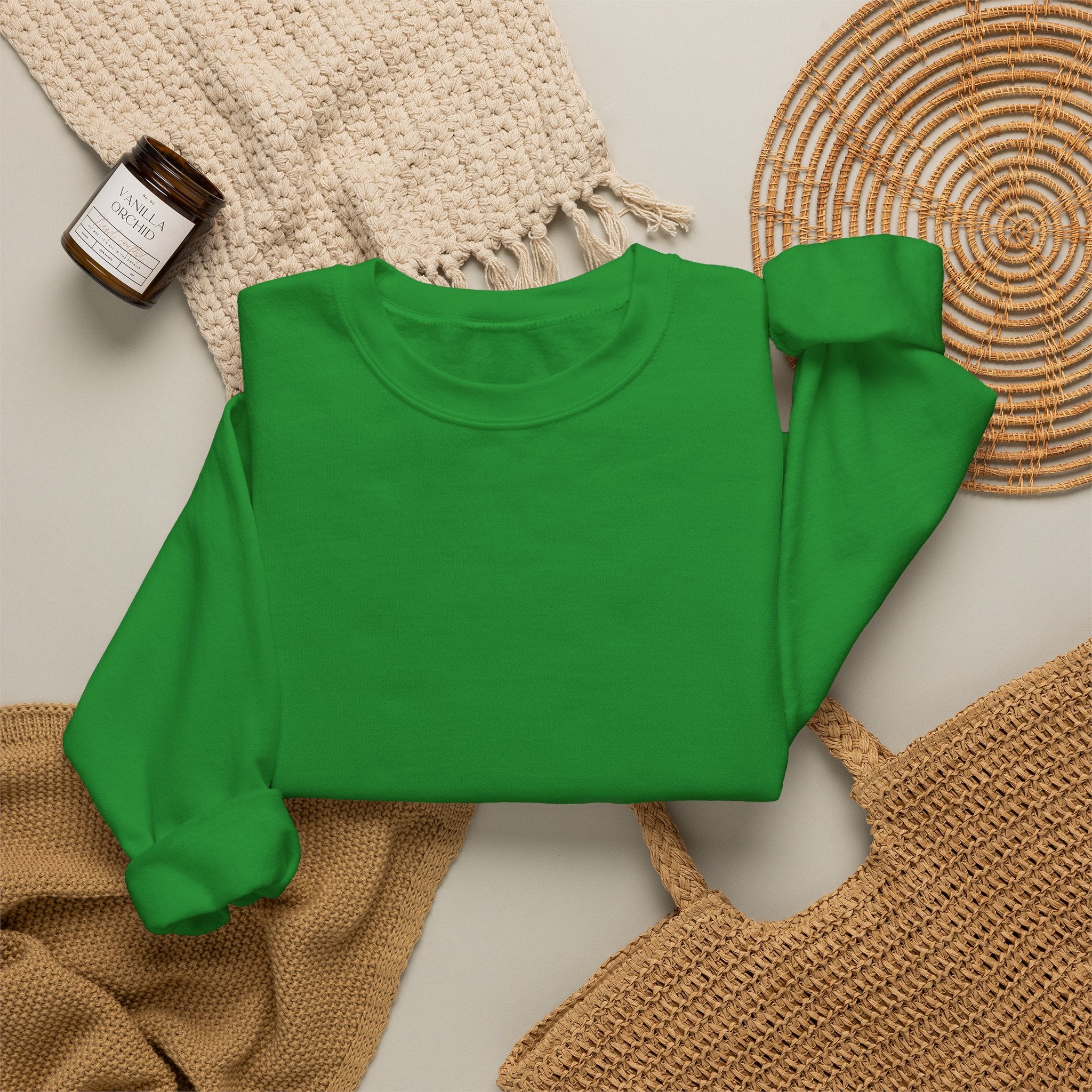 Klasik bisiklet yaka sweatshirt