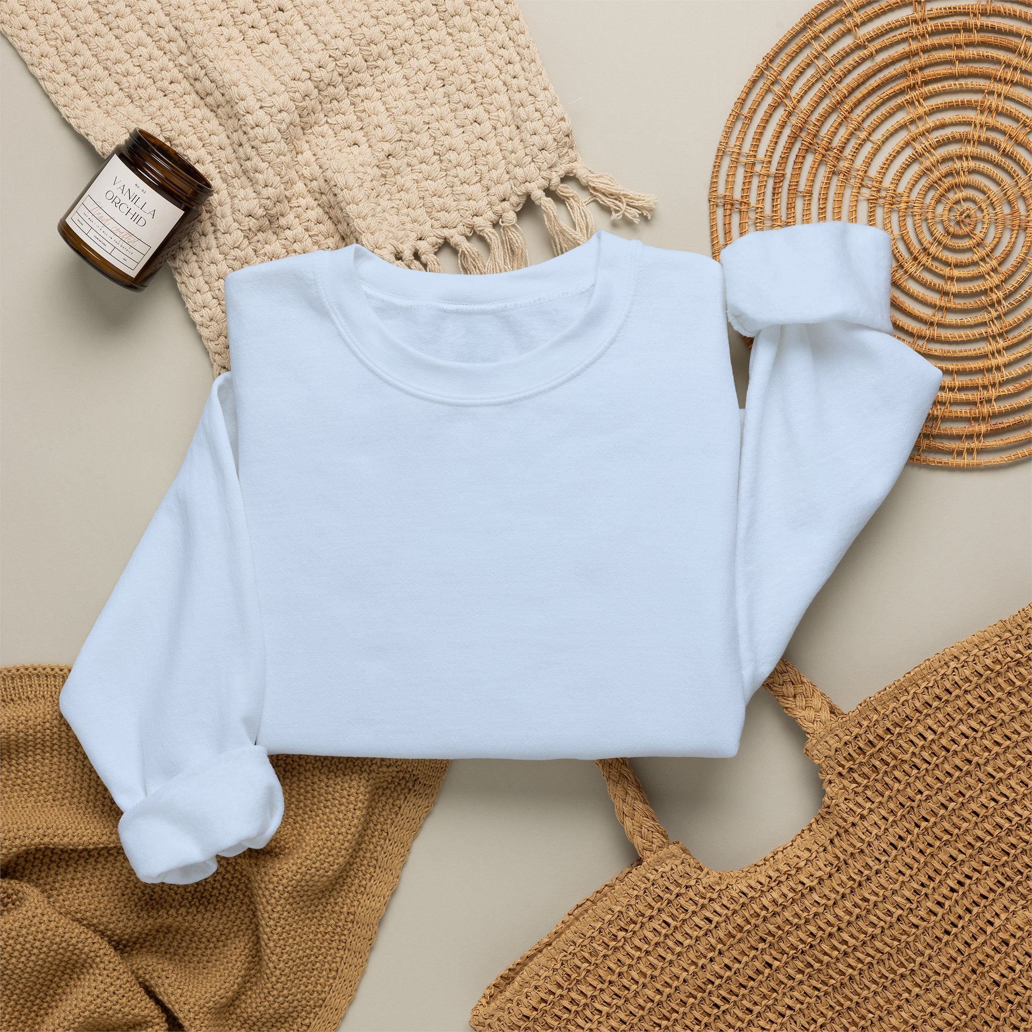 Klasik bisiklet yaka sweatshirt