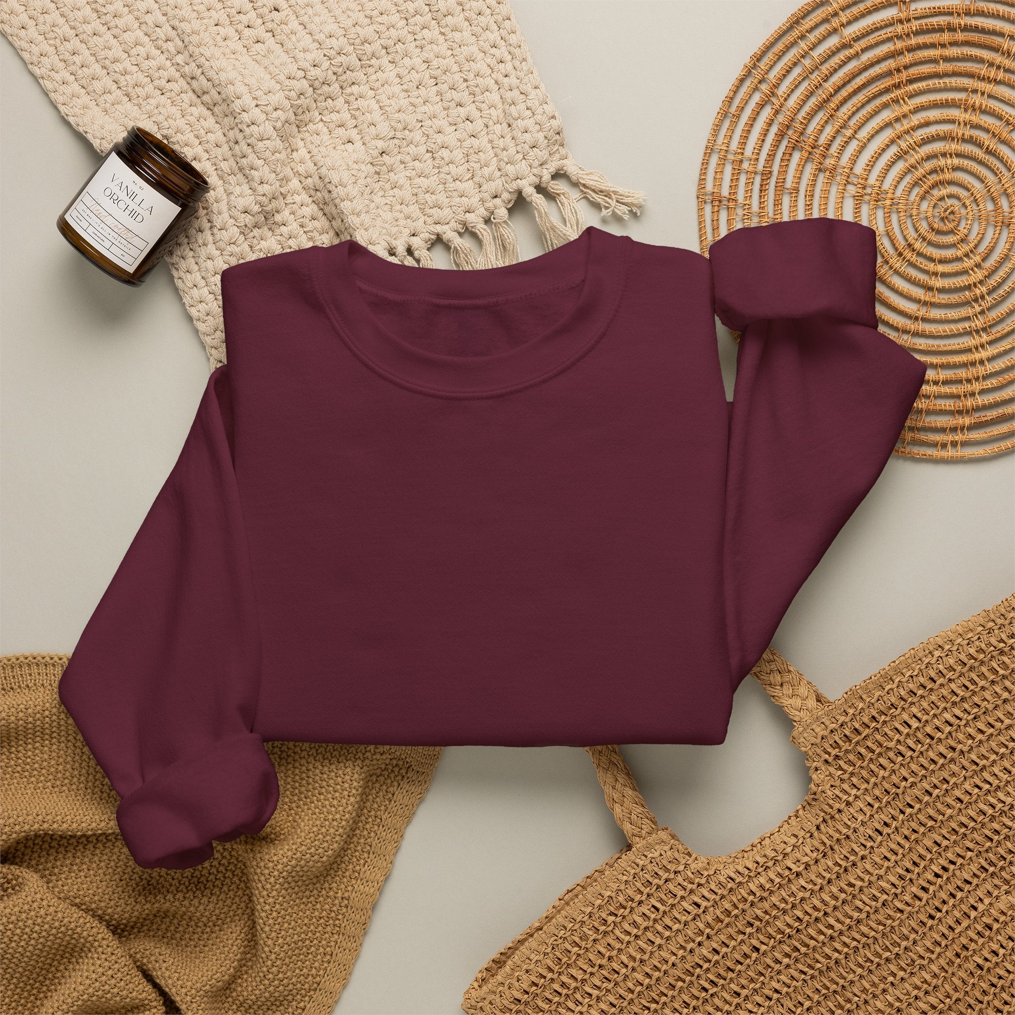 Klasik bisiklet yaka sweatshirt