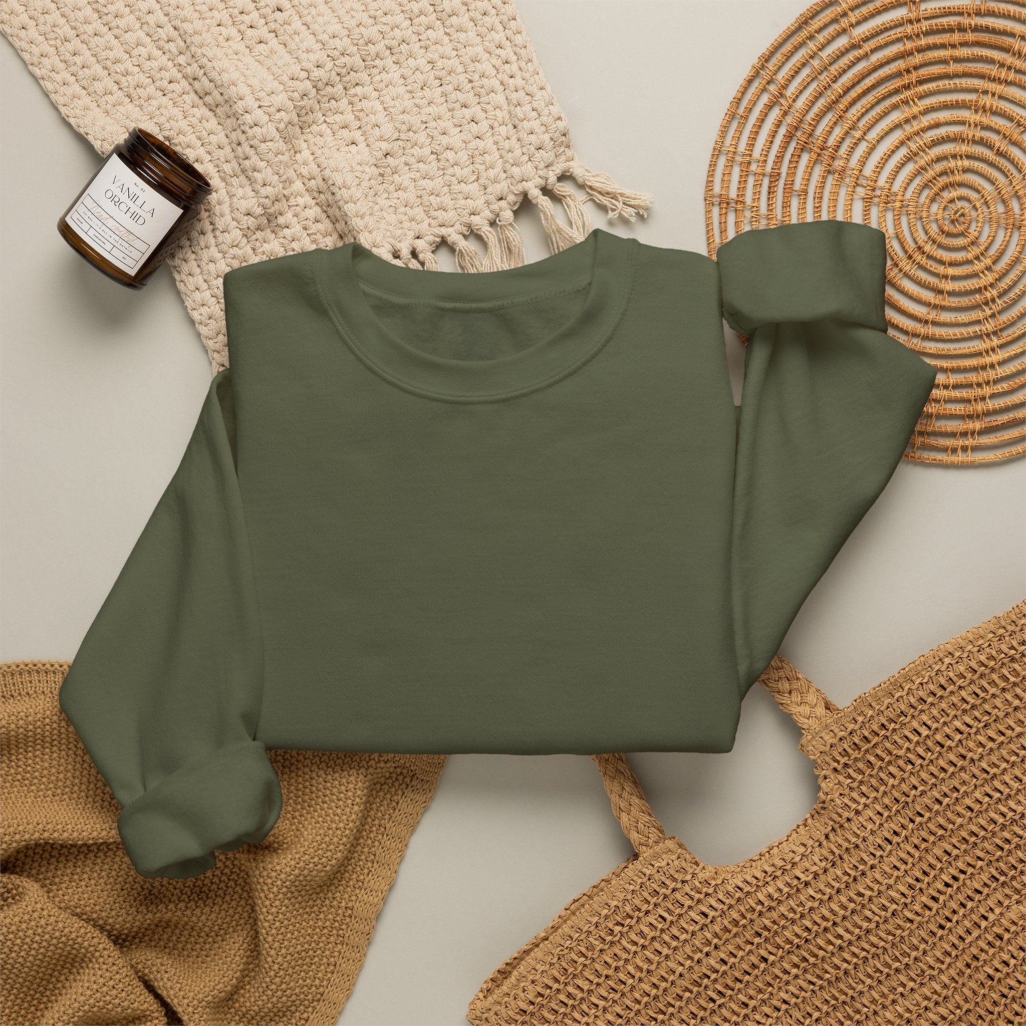 Klasik bisiklet yaka sweatshirt