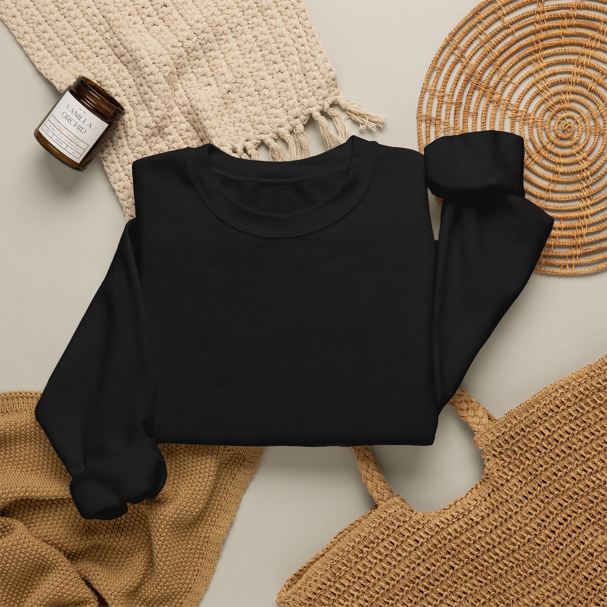 Klasik bisiklet yaka sweatshirt