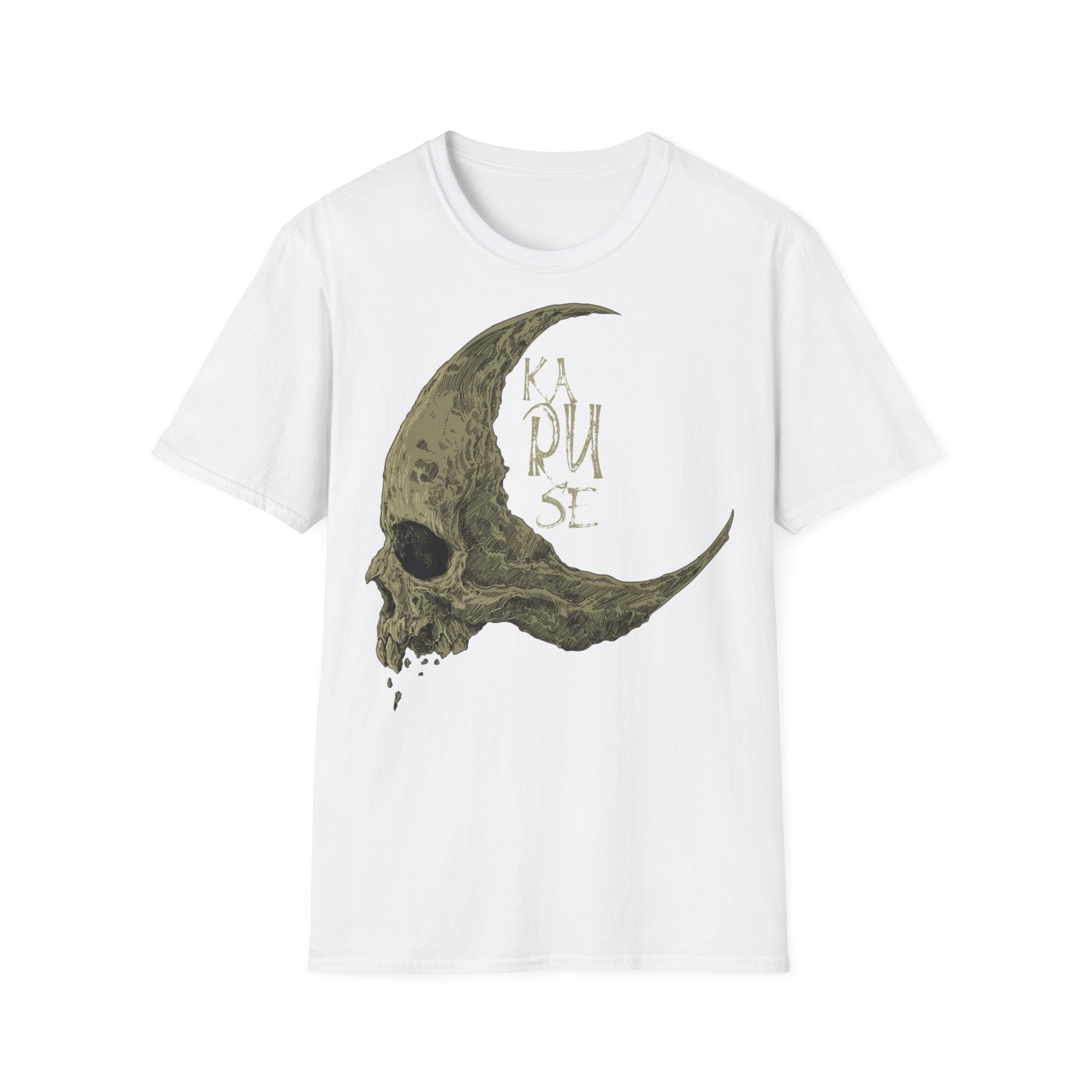 Moon Skull T-Shirt — 'KAPUOSE' Gothic Crescent Graphic Tee