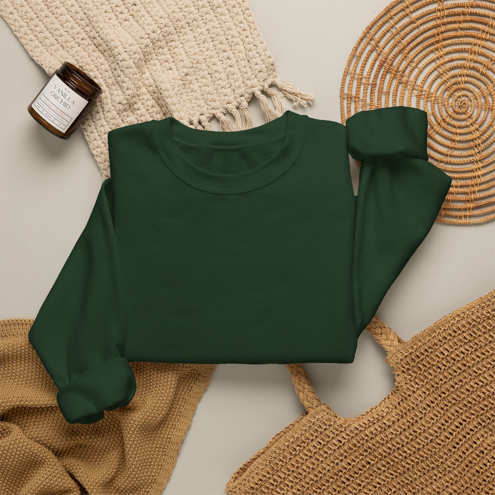 Klasik bisiklet yaka sweatshirt