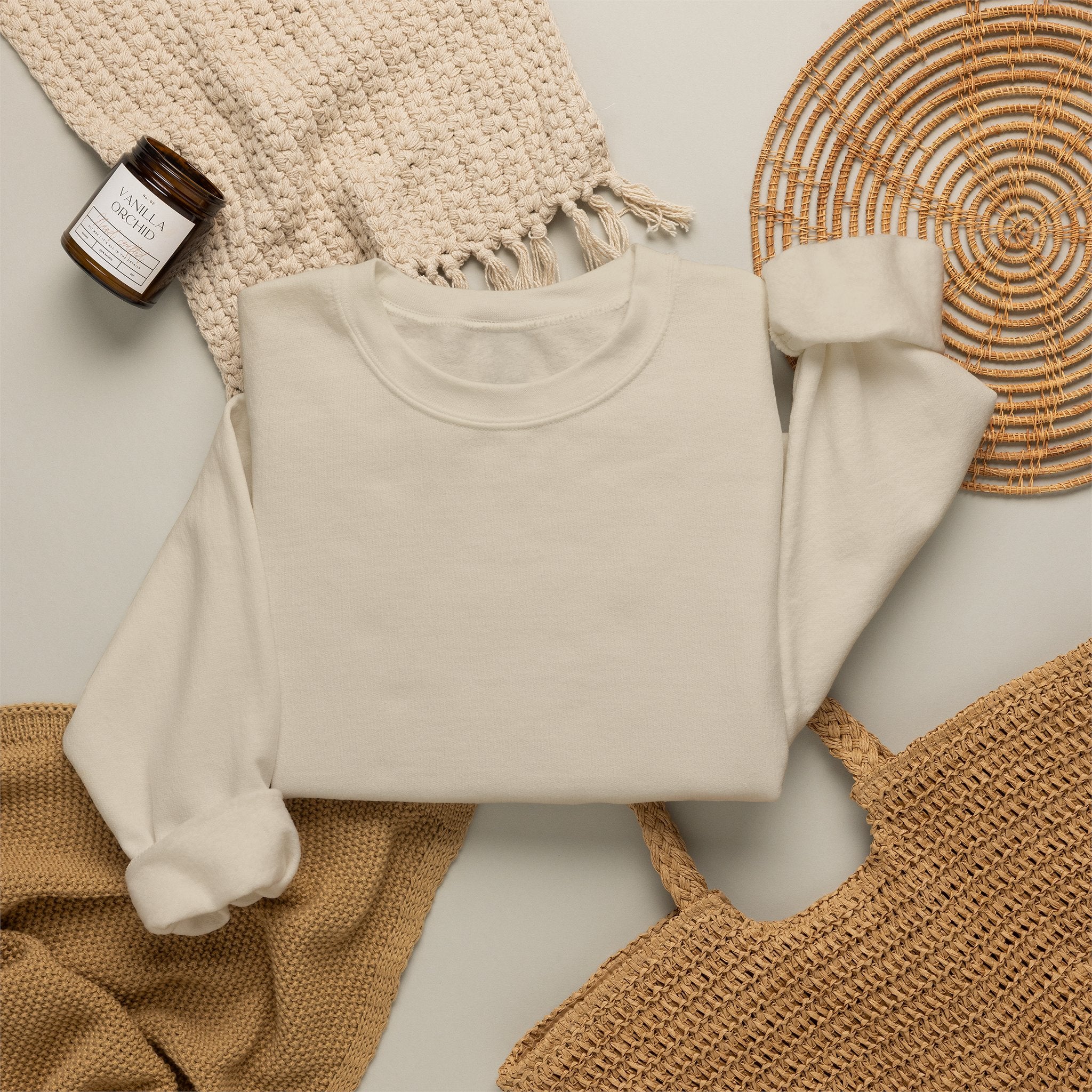 Klasik bisiklet yaka sweatshirt