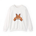 Kelebek Desenli Retro Armalı Bisiklet Yaka Sweatshirt