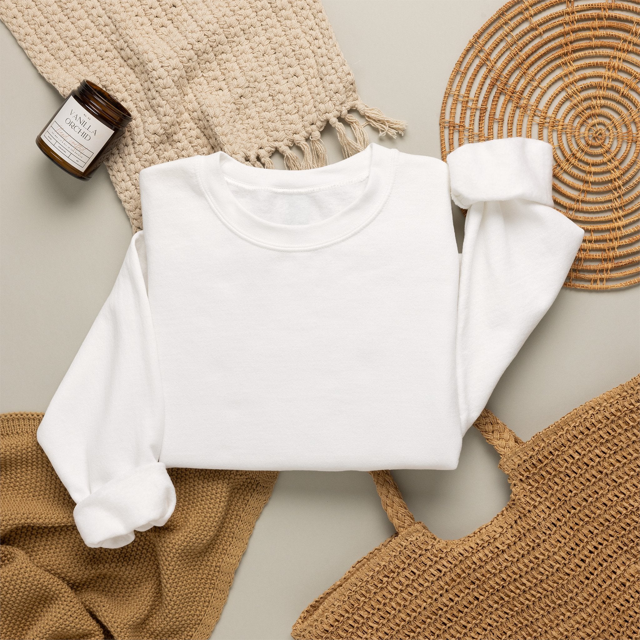 Klasik bisiklet yaka sweatshirt
