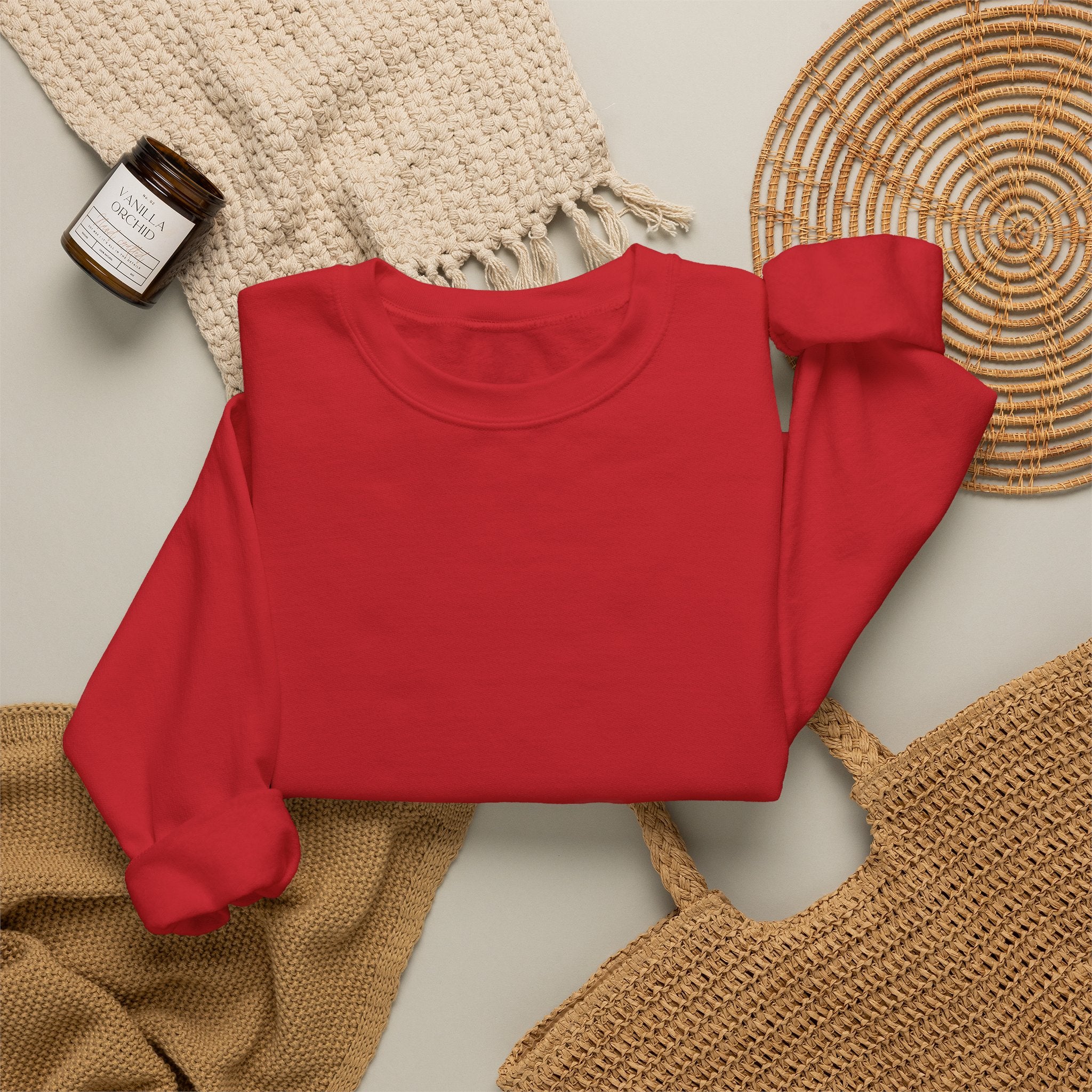 Klasik bisiklet yaka sweatshirt